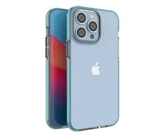 Hurtel Spring dėklas su spalvotu rėmeliu skirtas iPhone 14 Pro Max, šviesiai mėlynas