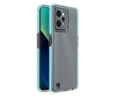 Hurtel Spring dėklas su spalvotu rėmeliu skirtas Realme C31, šviesiai mėlynas
