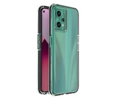 Hurtel Spring dėklas su spalvotu rėmeliu skirtas Realme 9 Pro, juodas