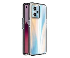 Hurtel Spring dėklas su spalvotu rėmeliu skirtas Realme 9 Pro +/Realme 9, juodas