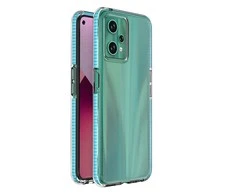 Hurtel Spring dėklas su spalvotu rėmeliu skirtas Realme 9 Pro, šviesiai mėlynas