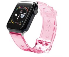 Hurtel Silikoninė apyrankė Bracelet Bracelet Strap Light for Apple Watch 38/40mm – raudonos spalvos