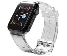 Hurtel Silikoninė apyrankė Bracelet Bracelet Strap Light for Apple Watch 38/40mm – juodos spalvos