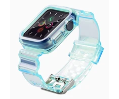 Hurtel Silikoninė apyrankė Bracelet Case Strap Light Set for Apple Watch 38mm – mėlynos spalvos