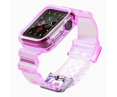 Hurtel Silikoninė apyrankė Bracelet Case Strap Light Set for Apple Watch 38mm – raudonos spalvos