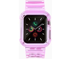Dėklas Hurtel Silikoninė apyrankė Bracelet Case Strap Light Set for Apple Watch 40mm – raudonos spalvos