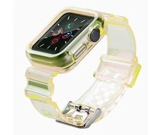 Hurtel Apyrankė su laikrodžio apsauga Apple Watch 6 40mm / Watch 5 40mm / Watch 4 40mm / Watch SE 40mm geltonos spalvos