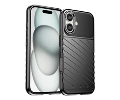 Hurtel Thunder Apple iPhone 16 Plus silikoninis – dėklas telefonui juodos spalvos