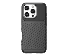 Hurtel Thunder Apple iPhone 16 Pro Max silikoninis – dėklas telefonui juodos spalvos