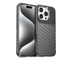 Hurtel Thunder Apple iPhone 16 Pro silikoninis – dėklas telefonui juodos spalvos