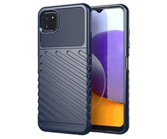 Hurtel Thunder Flexible Tough Rugged TPU Samsung Galaxy A22 5G dėklas telefonui mėlynos spalvos