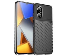 Hurtel Thunder Xiaomi Poco M4 5G silikoninis armor dėklas telefonui juodos spalvos