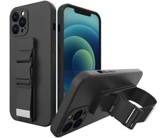 Hurtel Rope dėklas su dirželiu skirtas Xiaomi Poco M4 Pro 5G, juodas