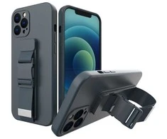 Hurtel Rope dėklas su dirželiu skirtas Xiaomi Poco M4 Pro 5G, tamsiai mėlynas (Navy Mėlyna)
