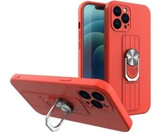 Hurtel Ring silikoninis dėklas skirtas Xiaomi Poco X4 Pro 5G, raudonas