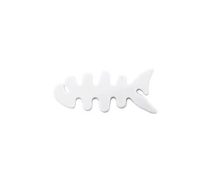Hurtel Fish-shaped headphone cable wrap – baltas