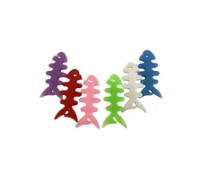 Hurtel Fish-shaped headphone cable wrap – žalias