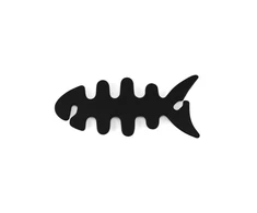Hurtel Fish-shaped headphone cable wrap – juodos spalvos