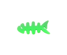 Hurtel Fish-shaped headphone cable wrap – žalias