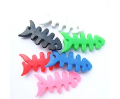 Hurtel Fish-shaped headphone cable wrap – juodos spalvos