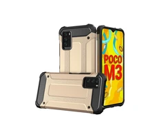 Hurtel Hybrid Armor dėklas skirtas Xiaomi Redmi Note 10 5G / Poco M3 Pro, auksinis