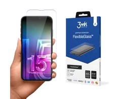 3MK „FlexibleGlass“ hibridinis stiklo sijonas „Apple“ ir „iPhone 15 Pro“ telefonams