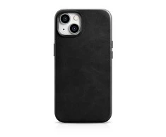 iCarer Oil Wax Premium Leather Apple iPhone 14 Plus Magnetic Leather with MagSafe dėklas telefonui juodos spalvos (WMI14220703-BK)
