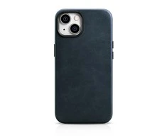 iCarer Oil Wax Premium Leather Apple iPhone 14 Plus Magnetic Leather with MagSafe dėklas telefonui mėlynos spalvos (WMI14220703-BU)