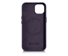 iCarer Leather Apple iPhone 14 Plus Dark dėklas telefonui violetinės spalvos (MagSafe Compatible)