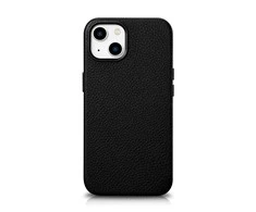 iCarer Litchi Premium Leather Apple iPhone 14 Magnetic Leather with MagSafe dėklas telefonui juodos spalvos (WMI14220709-BK)