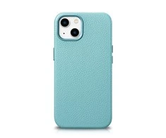 iCarer Litchi Premium Leather Apple iPhone 14 Plus Magnetic Leather with MagSafe dėklas telefonui žalios spalvos (WMI14220711-GN)