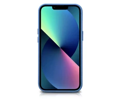 iCarer Litchi Premium Leather Apple iPhone 14 Plus Magnetic Leather with MagSafe dėklas telefonui žydros spalvos (WMI14220711-LB)