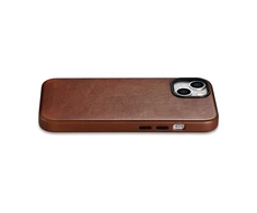 iCarer Oil Wax Premium Leather Apple iPhone 14 Plus Magnetic Leather with MagSafe dėklas telefonui rudos spalvos (WMI14220703-RB)