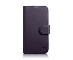 iCarer Wallet 2in1 Apple iPhone 14 Pro Anti-RFID Leather atverčiamas dėklas telefonui violetinės spalvos (WMI14220726-DP)