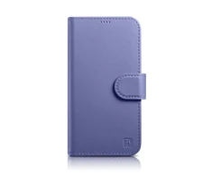 iCarer Wallet 2in1 Apple iPhone 14 Pro Max Leather atverčiamas Cover Anti-RFID Light dėklas telefonui violetinės spalvos (WMI14220728-LP)