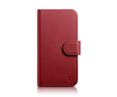 iCarer Wallet 2in1 Apple iPhone 14 Pro Max Leather atverčiamas Anti-RFID dėklas telefonui raudonos spalvos (WMI14220728-RD)