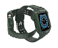 Išmaniojo laikrodžio Apple SE/7 silikoninis Hurtel dirželis, Žalios spalvos, 42/44/45 mm