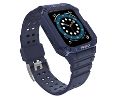 Išmaniojo laikrodžio Apple SE/7 silikoninis Hurtel dirželis, Mėlynos spalvos, 38/40/41 mm
