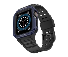 Išmaniojo laikrodžio Apple SE/7 silikoninis Hurtel dirželis, Juodos spalvos, 42/44/45 mm