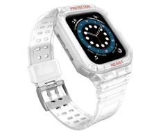 Išmaniojo laikrodžio Apple SE/7 silikoninis Hurtel dirželis, Baltos spalvos, 42/44/45 mm