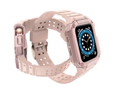 Išmaniojo laikrodžio Apple SE/7 silikoninis Hurtel dirželis, Rožinės spalvos, 42/44/45 mm