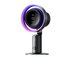„Jisulife“ stalo ventiliatorius „Pro3“ 10000mAh turbininis stalinis ventiliatorius su filtru – tamsiai pilkas