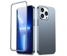 Joyroom 360 priekinis ir galinis dangtelis telefonui Apple iPhone 13 Pro Max + apsauginis ekrano stiklas pilkas (JR-BP928 tranish)