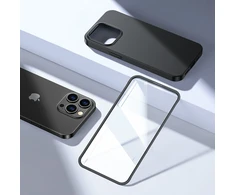 Joyroom 360 priekinis ir galinis dangtelis telefonui Apple iPhone 13 Pro + apsauginis ekrano stiklas juodos spalvos (JR-BP935 juodos spalvos)
