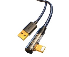 Kampinis kabelis prie USB-A / Lightning / 1.2 m Joyroom S-UL012A6 (juodas)