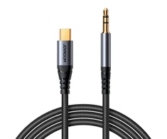 Audio kabelis Joyroom SY-A07 USB-C to 3,5mm 1.2m juodas