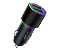 Automobilinis įkroviklis Joyroom JR-CL10 LED 2xUSB 24W juodas