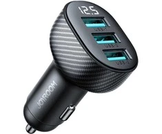 Automobilinis įkroviklis Joyroom JR-CCD03 3xUSB-A 17W juodas