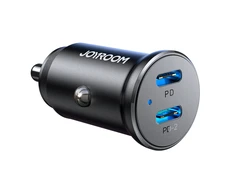 Automobilinis įkroviklis Joyroom CCN06 2xUSB-C 30W juodas