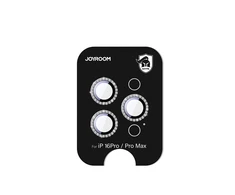 Joyroom JR-MSJ0307 Glass Screen Protector Apple iPhone 16 Pro/16 Pro Max kameros apsauga – Juodas